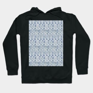 Geometric textured ovals blue Hoodie